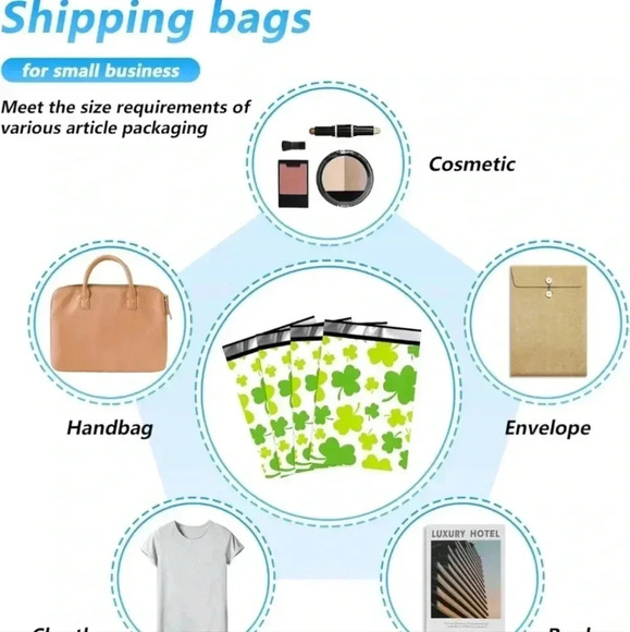 St Patrick's Day Poly Mailer 10x13 Inch 100 Pcs, Waterproof and Tear-Resistant S - Picture 7 of 7